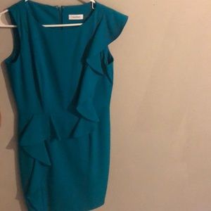 Calvin Klein Turquoise Midi Dress